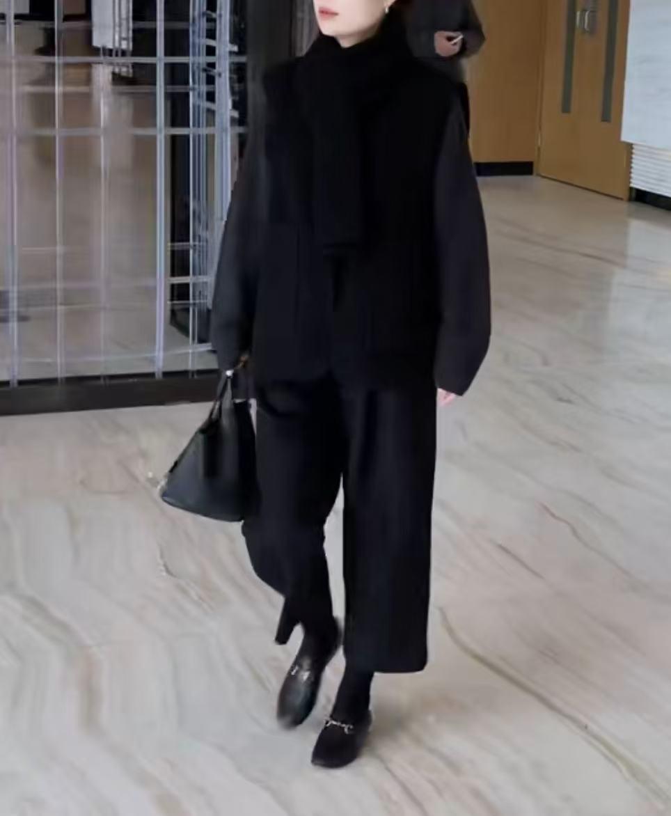 

Autumn/Winter 2026 Women s Solid Color Fashion Vest & Wide-Leg Pants Set 2XL