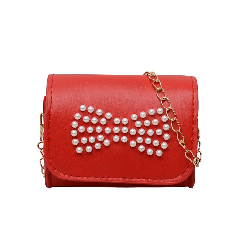 Cute And Elegant Kids Shoulder Bag With Butterfly Knot And Breathable Polyester Lining