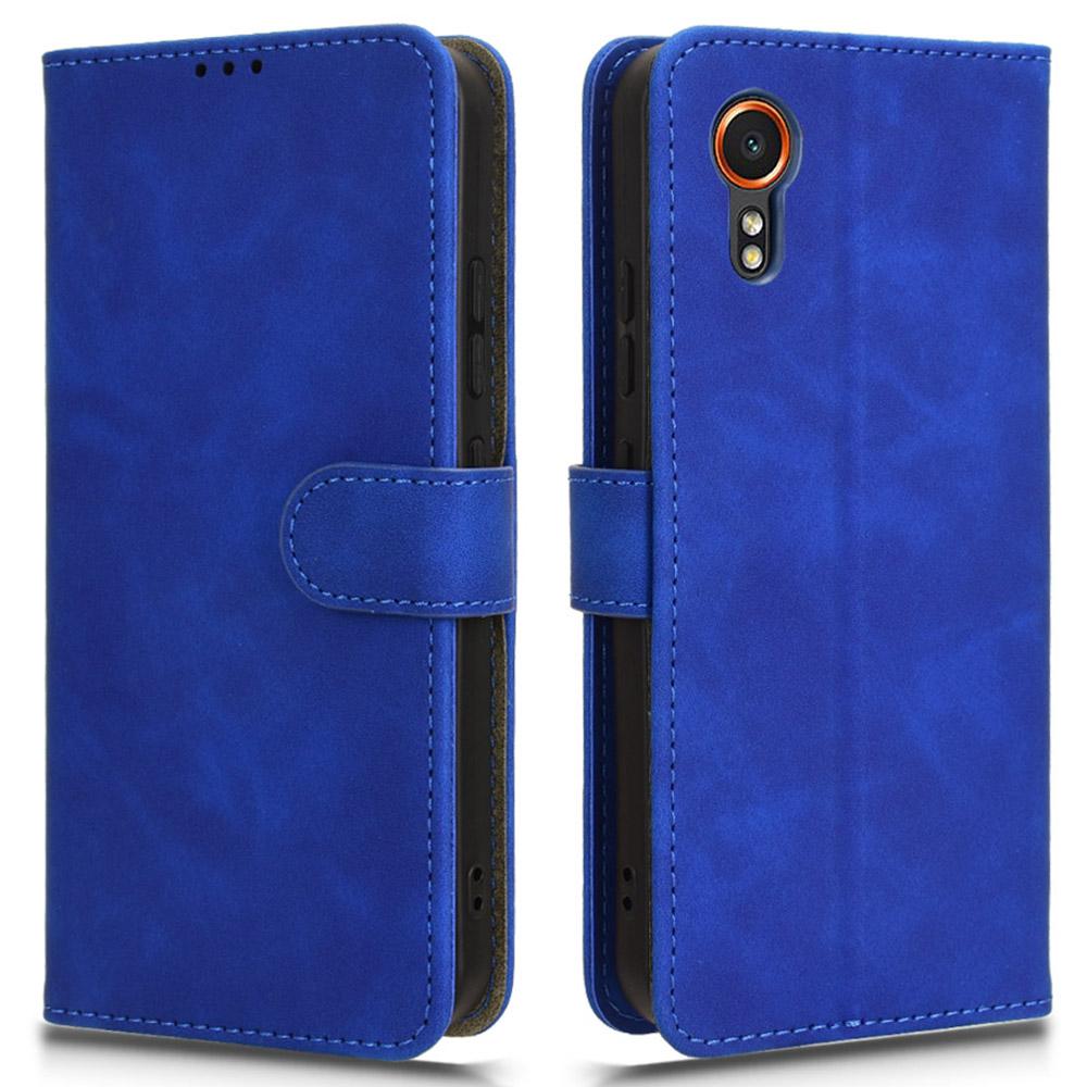 Für Samsung Galaxy Xcover7 Handyhülle Skin-Touch Folio PU Leder Brieftasche Cover