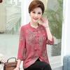 Elderly Women Elegant Spring Fashion Blouse Plus Size Grandma Clothes Mother Summer Tops