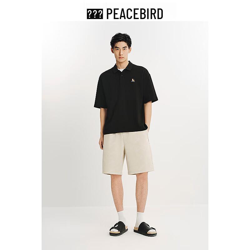 PEACEBIRD Men's Monogram Print Sports Casual Mid-Length Shorts