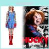 Childs Play Chucky Halloween Kostüm Kleid Mit Polyester Material Für Erwachsene Und Kinder