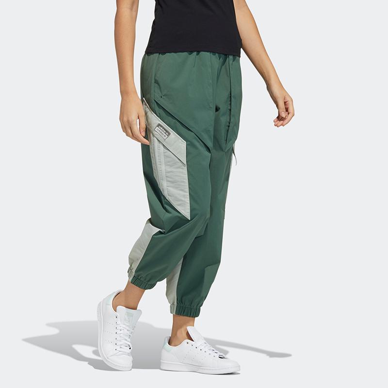 Adidas Originals Ryv Pants Multi-Pocket Woven Tapered Sports Cargo Pants Women Pants Green H39030
