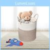 Cotton Woven Rope Storage Basket With Handles For Dirty Clothes Storage Use Home