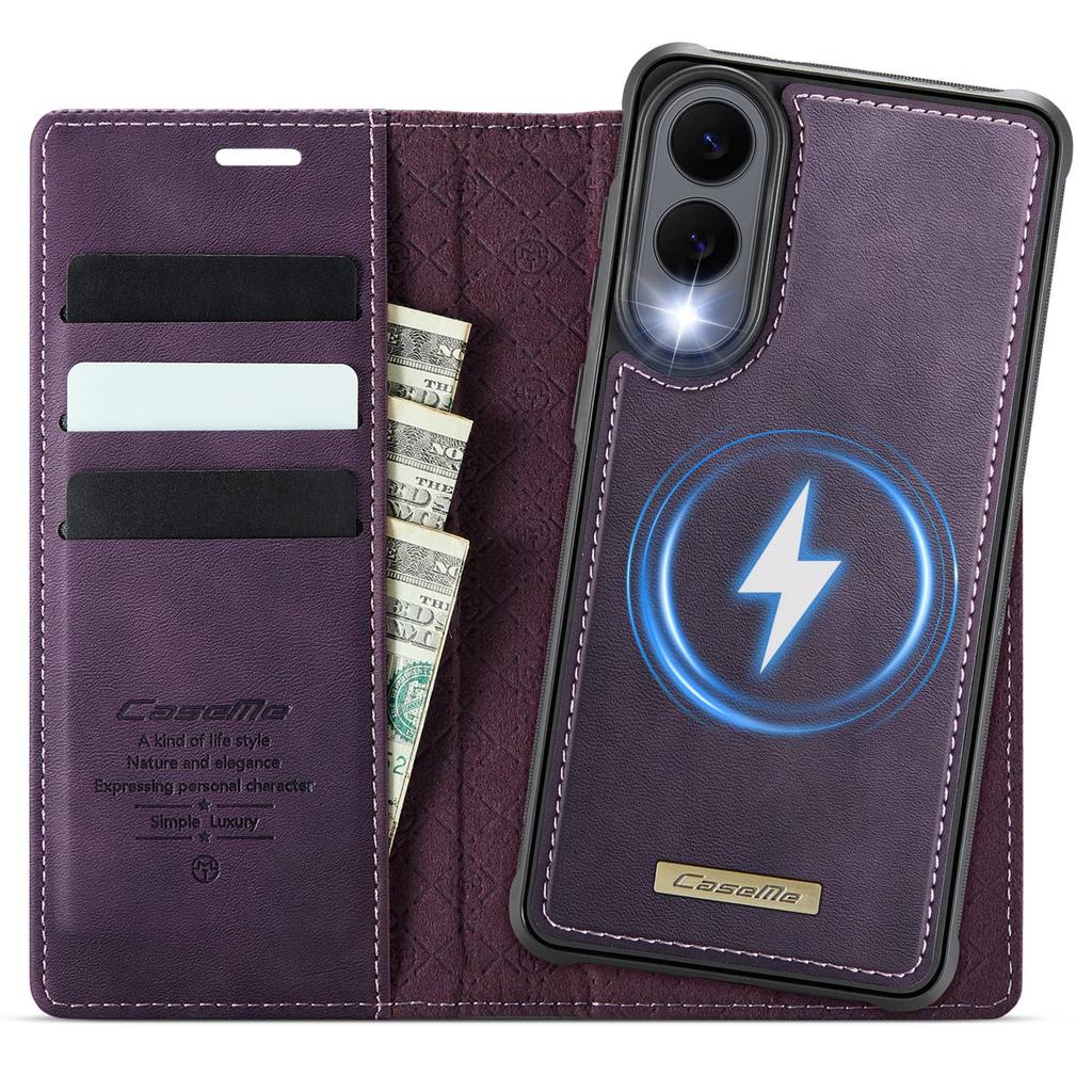 For Samsung Galaxy S25 S24 S23 S22 S21 S20 Ultra Detachable Wallet Case Compatible with Magsafe, 2-in-1 PU Leather Flip Cover