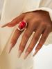 European and American French Vintage Special-shaped Pearl Rings, Women's Index Finger Rings, Personalized Fashion Design, Open Tail Rings