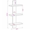 Wall Shelf Concrete Grey 30 X 13.5 X 64.5 Cm Engineered Wood