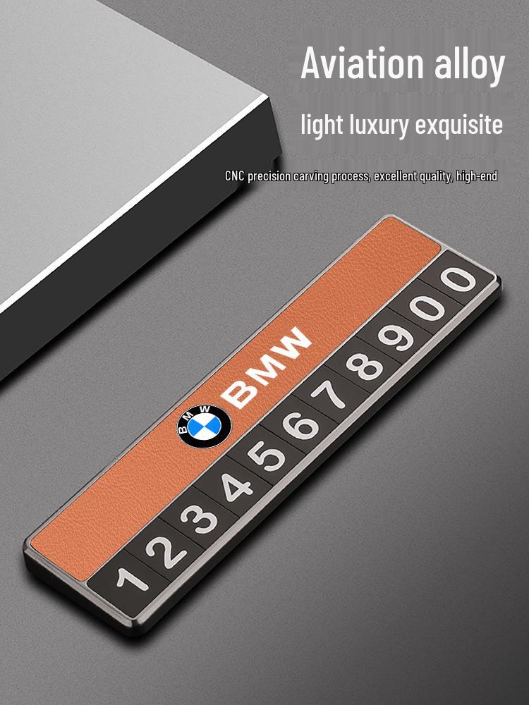 BMW Temporäre Parkplatz-Telefonnummernschild für Fahrzeugumzug