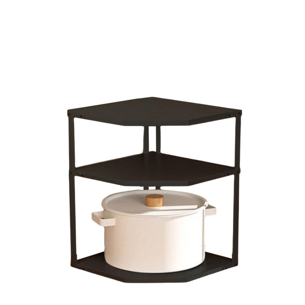 2/3 Tier Corner Pot Storage Rack Space Saving Pots and Pans Organizer  Kitchen