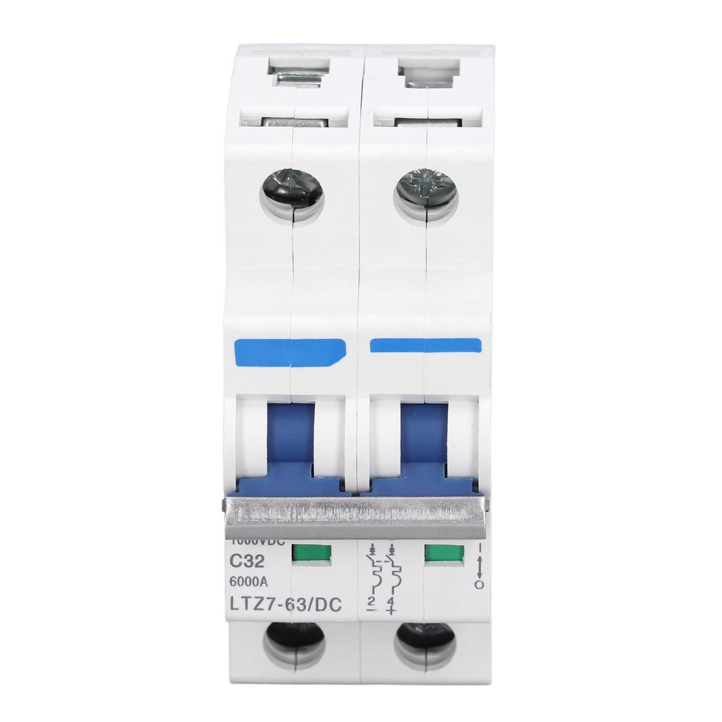 DC Miniature Circuit Breaker 2 Pole 1000V 32A DIN Rail Mount PV System Isolator Disconnect Switch