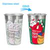 450ml Aluminum Beer Cup Cold Sensitive Cold Sensitive Tumbler Christmas Color Changing Cup  Bar