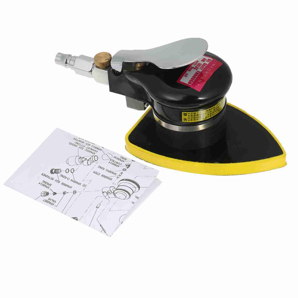Low Noise Small Detail Pneumatic Sander Mouse Detail Sander Compact Air Sander Pneumatic Sander with Comfortable Rubber Handle