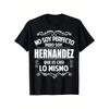 Women's Hernandez Family Pride Spanish Slogan Tee Vintage Casual Short Sleeve Top