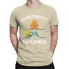 Men Electricity Explained Physics Nerd T Shirt Volt Ohm Ampere 100% Cotton Clothes Short Sleeve Crew Neck Tees Gift T-Shirts