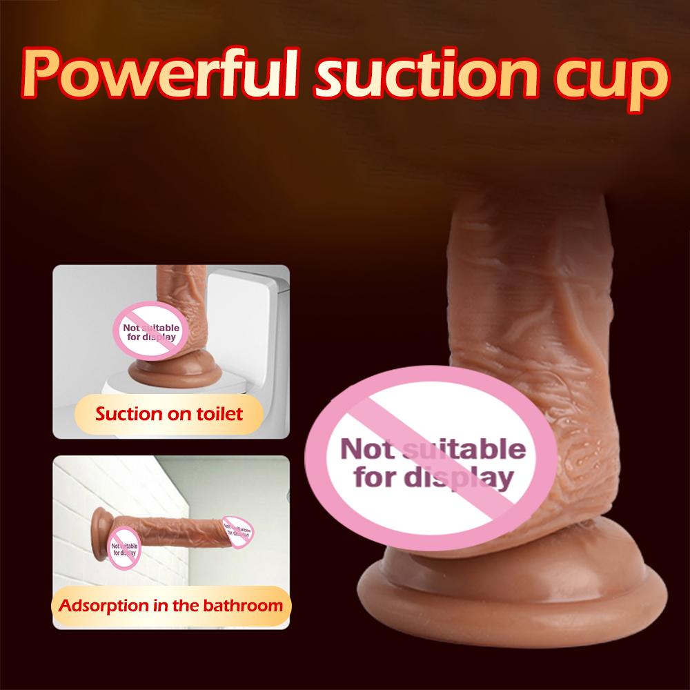 Realistic Dildo with Suction Cup Adult Sex Toys G Spot Vagina Anal Stimulation Anal Trainer Adult Sex Toys for Women
