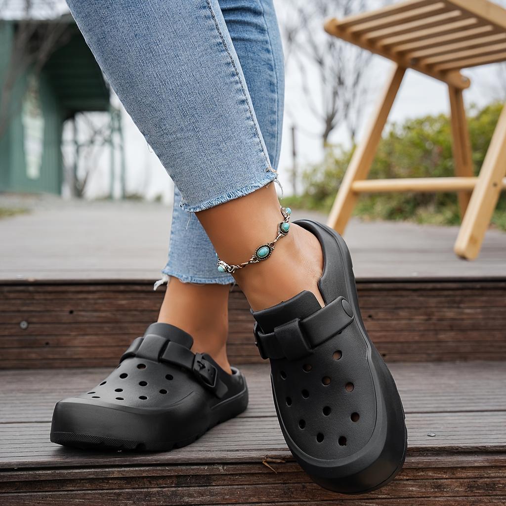 [Breathable|Lightweight] Breathable & Lightweight Women's Clog | Slip-Resistant EVA Upper, Arch Support & Cushioning, Adjustable Buckle