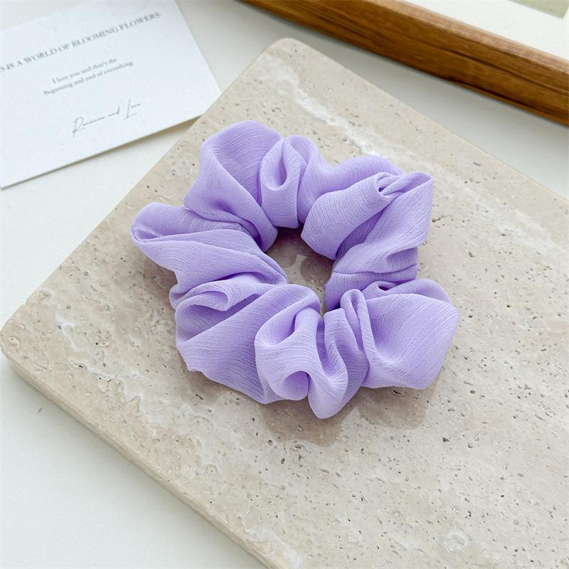 Airy Chiffon Vibe Transparent Texture Hair Ties Macaron Candy Colors Cloud Like Voluminous Headwear Summer Beach Hair Accessories