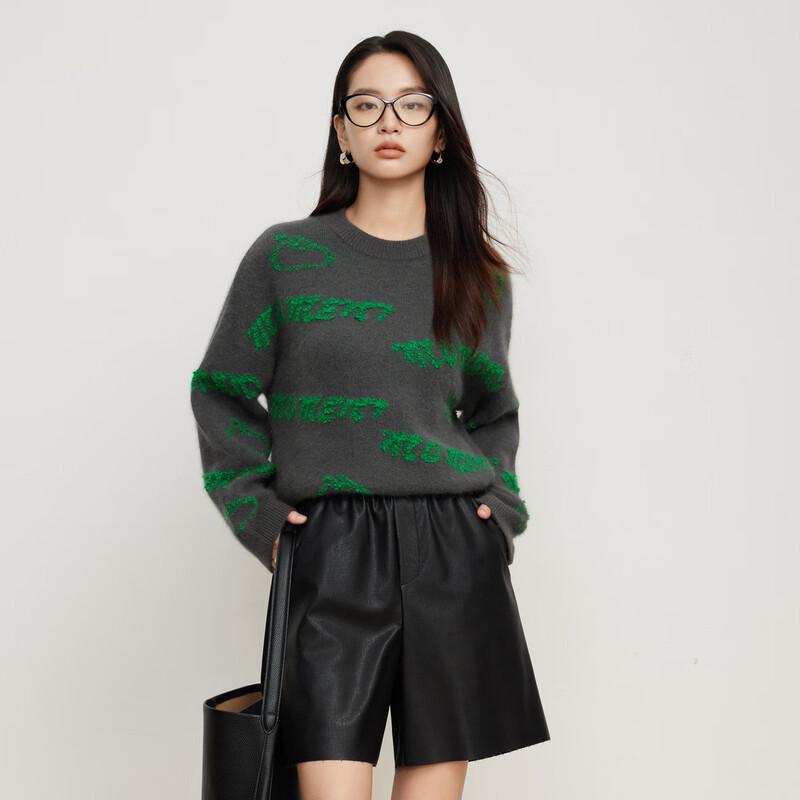 

Elva Island Women s Letter Embroidery Knit Sweater XS