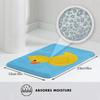 Yellow Rubber Duck Blue Water Bath Mat Non Slip Absorbent Super Cozy Velvet Bathroom Rug Carpet Bath Rugs
