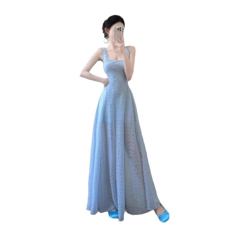 French beautiful, unique, super good-looking waist slim suspender dress, this year's popular popular dress summer
