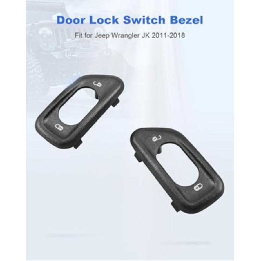Door Lock Switch Bezel Fit for Wrangler JK 2011 2012 2013 2014 2015 2016 2017 20