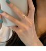 Light luxury fashion high sense pearl zircon copper ring women's design sense retro personality open index finger ring simple