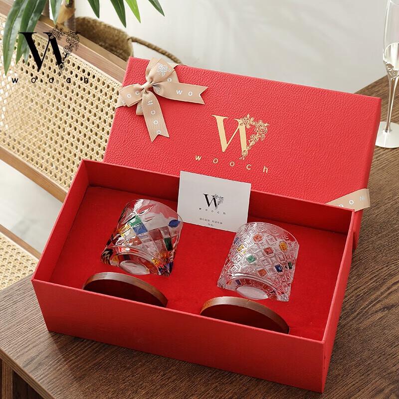 WOOCH Flowing Splendor Glass Couple Cup Set