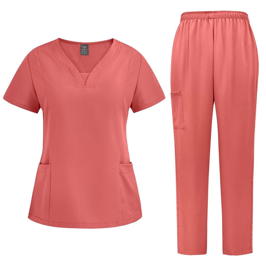 Customized Unisex Hospital Nursing Uniforms Beauty Dental Salon Work Clothes Stretchy Suit Medical Uniform Women Men Scrub Sets