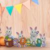 Easter Bunny Figurine Table Centerpiece Resin Decor Animal Sculpture for Cabinet Bookshelf