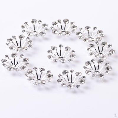 10pcs Crystal Filigree Flower Bead Petal End Cap Finding For Jewelry Making