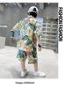 Boys' Hawaiian Floral Shirt & Shorts Set - Stylish Summer Beachwear for Kids