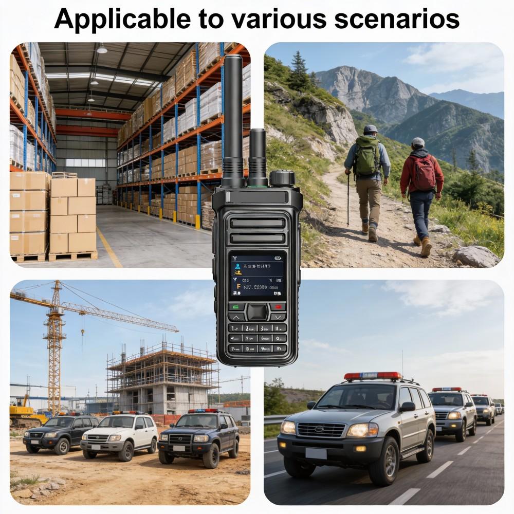 Dual-Mode-Walkie-Talkie 4G-Netzwerk + analoges 5-W-Funkrelais, 100 km Zweiwege-Gegensprechanlage für Haushaltsflotte