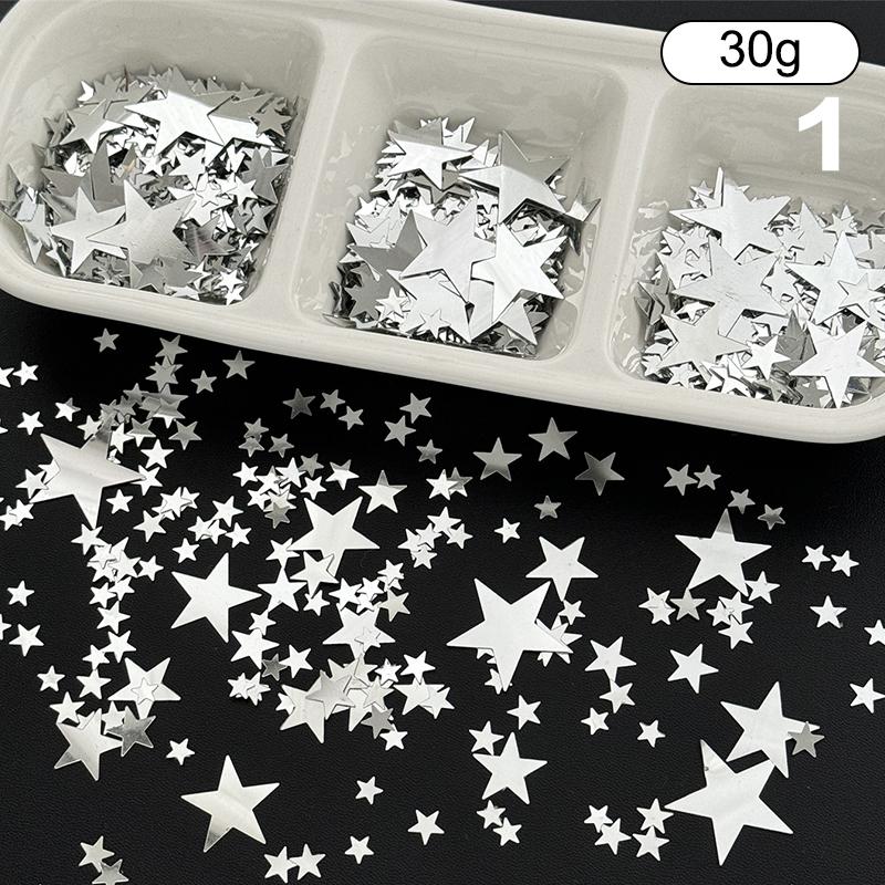 

10 шт./30 г рождественские металлические вставки серебряные звездочки блестки подарочные украшения наполнитель упаковочный материал аксессуары подарочные коробки украшения