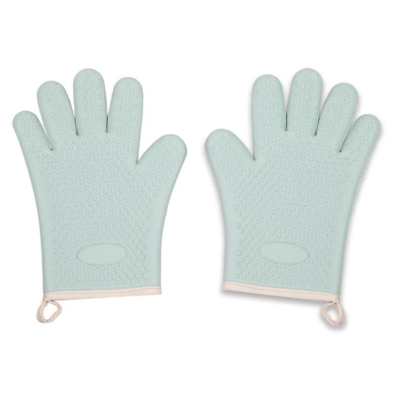 Anti-scalding Insulation Gloves High Temperature Resistant Silicone Kitchen Microwave Oven Gloves Anti-slip Baking Oven Gloves