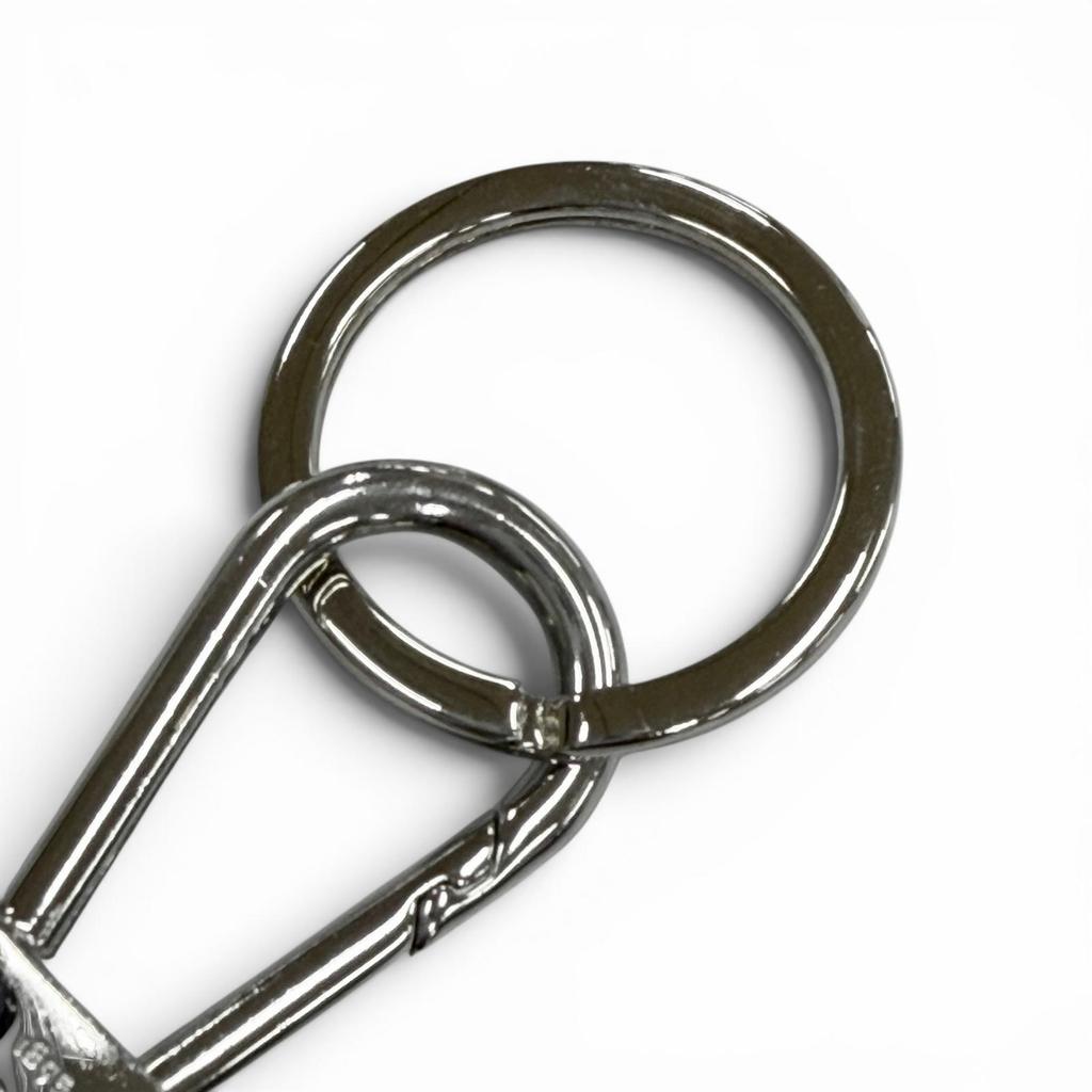 Great BERLUTI key ring Silver scritto leather mens Used