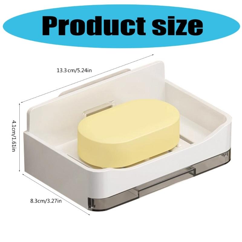 Plastic Soap Holder For Shower Drainage Practical Bathroom Counter Storage Rack Sponge Holder with Draining Tray