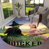 Christmas Baubles Theme Custom Name Round Area Rug Carpet Rug For Living Room Bedroom Sofa Playroom Decor Nonslip Floor Mat