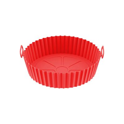 Air Fryer Silicone Pots Reusable Silicone Air Fryer Liner Basket High Temperature Resistance Food Grade Silicone Liner