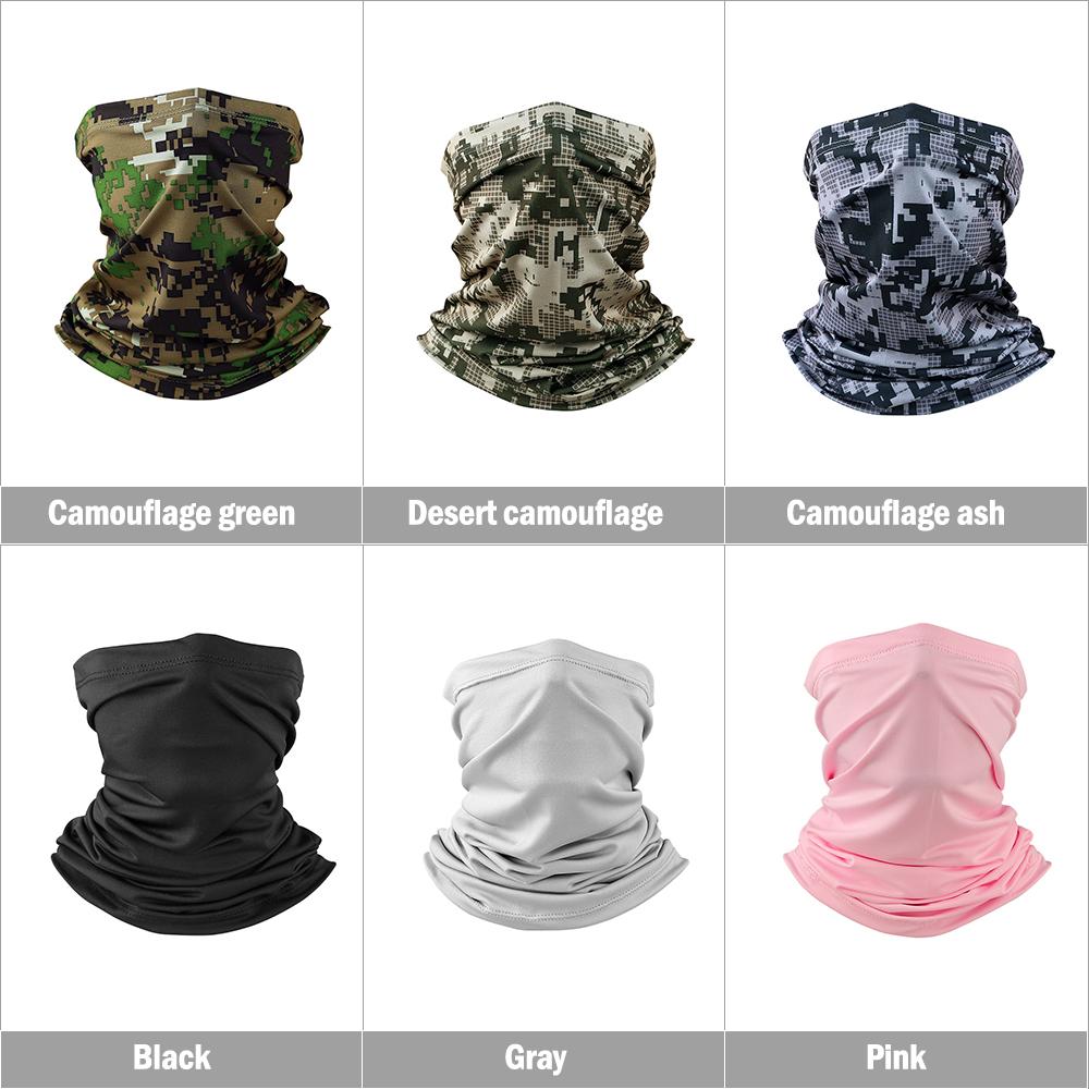 UV Protection Ice Silk Face Cover Neck Tube Outdoor Use Active Bandana Scarf Breathable Hiking Scarf Neck Gaiter Bandana
