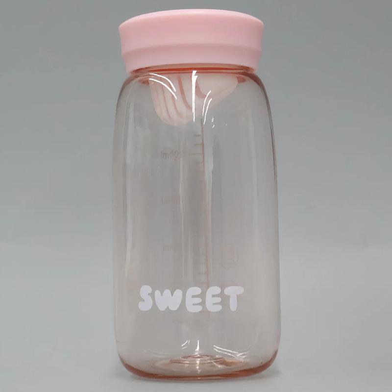 

300ML Mini Small Capacity Water Bottle Portable Pocket Cup with Tea Strainer Reusable Plastic Drinking Cups Drop Heat-resistant 300ml рожевий