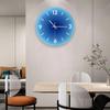 12 inch Sunset Wall Clock Battery Operated Gradient Glass Silent Clocks for Home (No Battery)