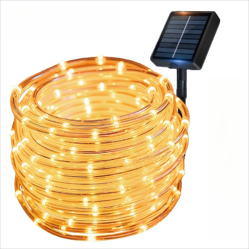Solar Rope Lights Outdoor Waterproof Solar String Lights LED Tube Lights for Trees Garden Patio and Party Holiday Decorations
