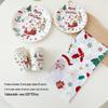 Red Plaid Disposable Christmas Tablecloth for Rectangle Party or Coffee Tables