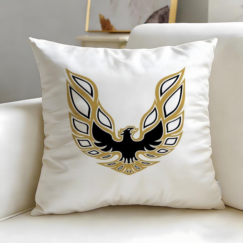 classic car brand Pontiac Cushion Cover Soft EasyWash Pillow Case Versatile for Couch Bed Travel and Office