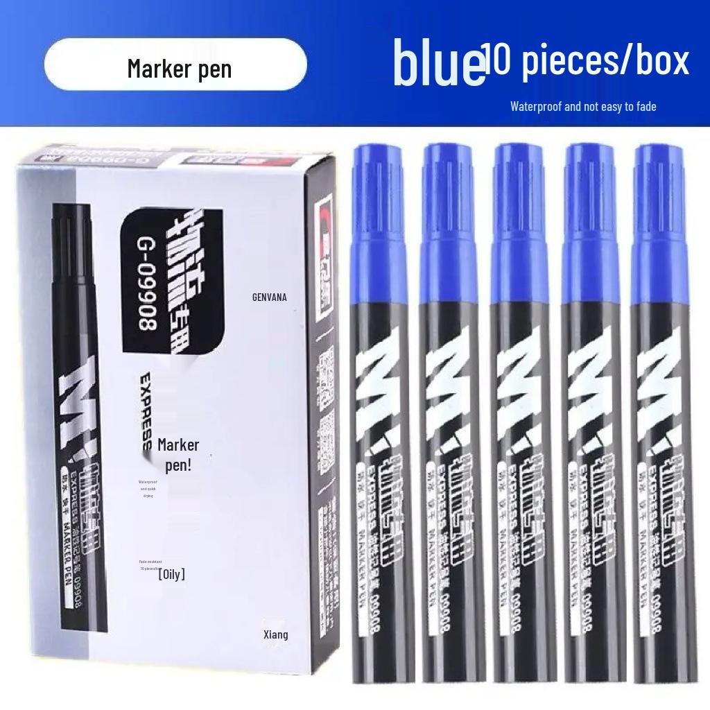 Jin Wannian G-900 Oil-Based Waterproof Marker Pen - Black, Blue, Red for Office & Logistics