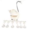 EU Style Coffee Tableware Fruit Dessert Cute with Swan Base Zinc Alloy for Drink Tea Gift