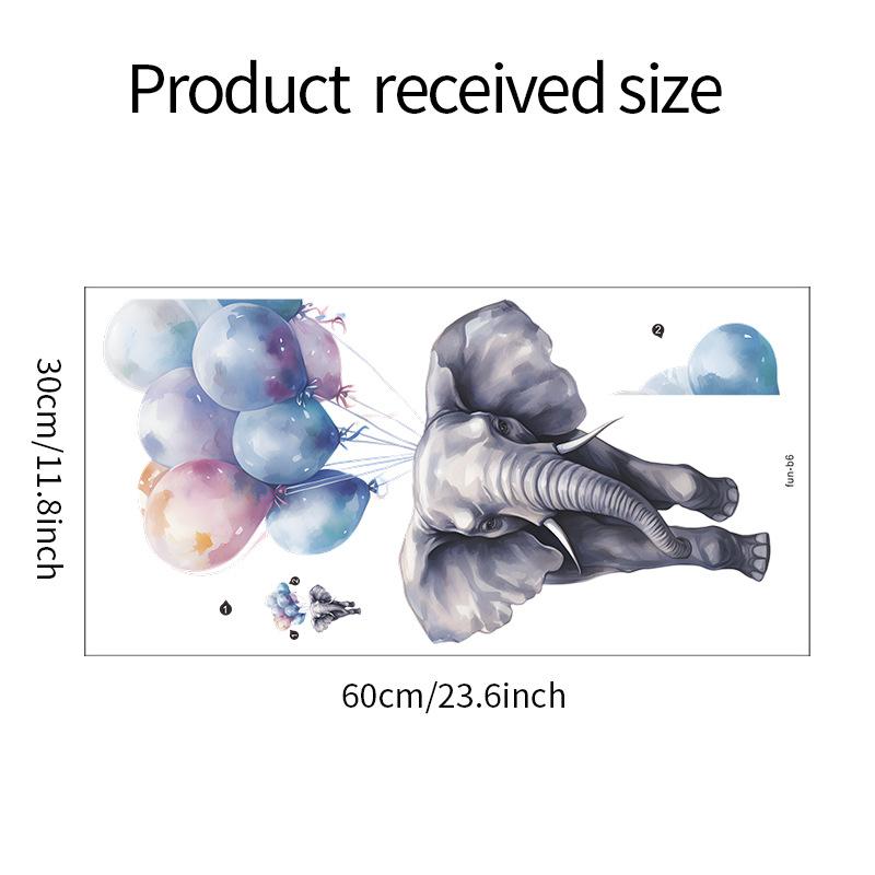 

Мультяшный слон, воздушный шар, мечта, детская комната, детский сад, украшение на стену, самоклеящиеся наклейки на стену 30*60CM/fun-b6