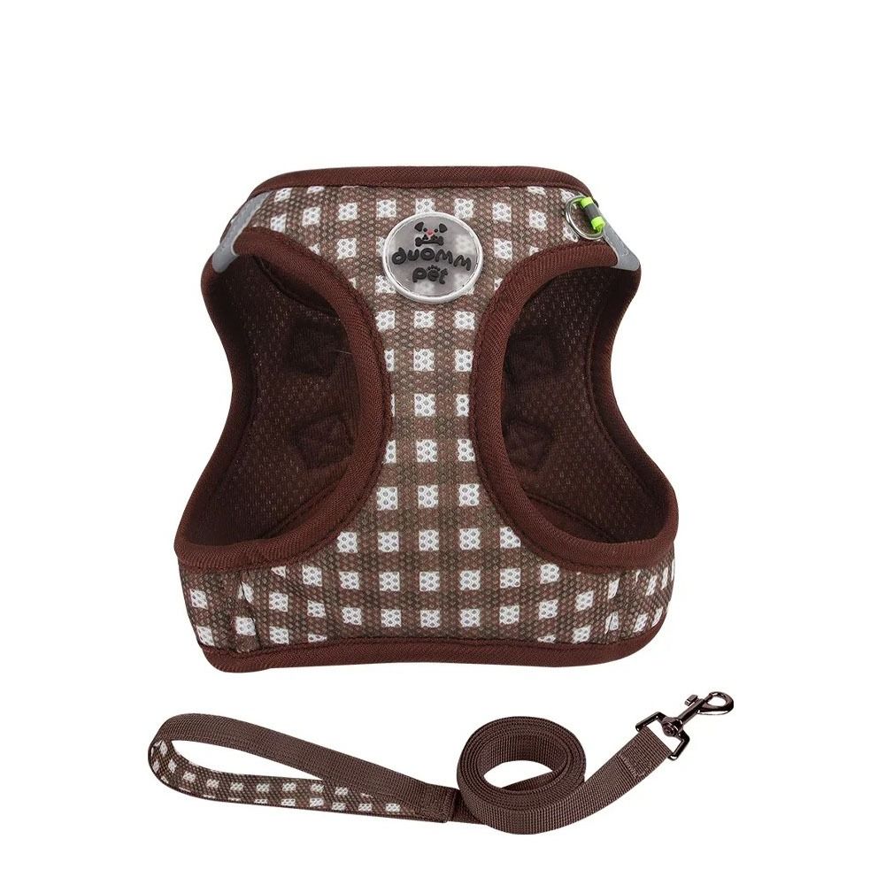 Stylish Polyester Dog Harness Leash Breathable Cat Chest Strap Cartoon Pet Chest  Vest  Kitten