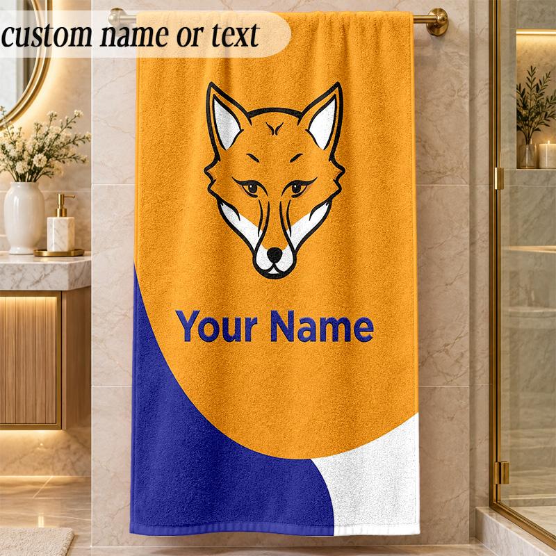Beach TowelLeicester City Custom Name Text Personalized Soft Towel for Beach Pool Indoor Home Decor Gift