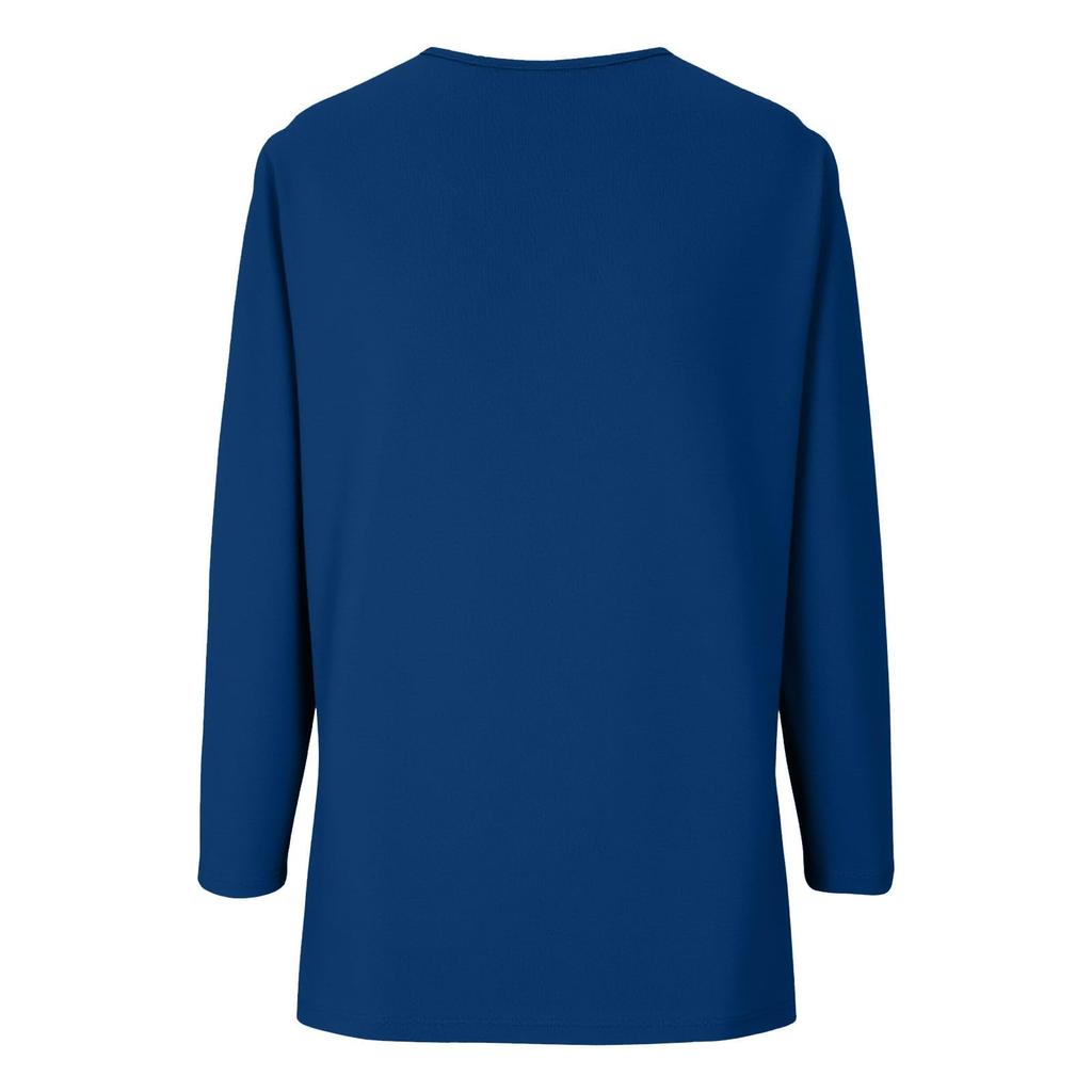 Women's Long Sleeve T-Shirts Loose Button Decor V Neck Tunic Tops Comfy Fall Going Out Casual Blouse